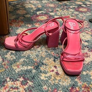 Barbie Pink Strappy Heeled Sandals
